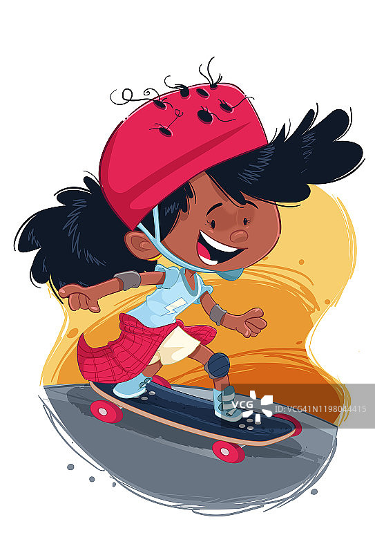 滑板女孩图片素材