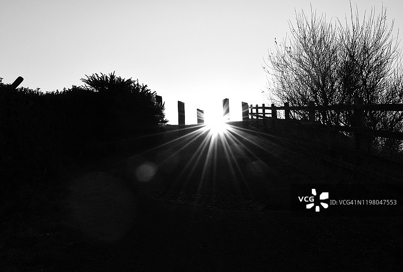 阳光照亮我的回家路图片素材