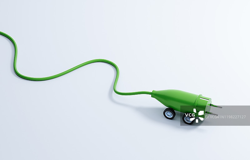 带轮子的电插头图片素材