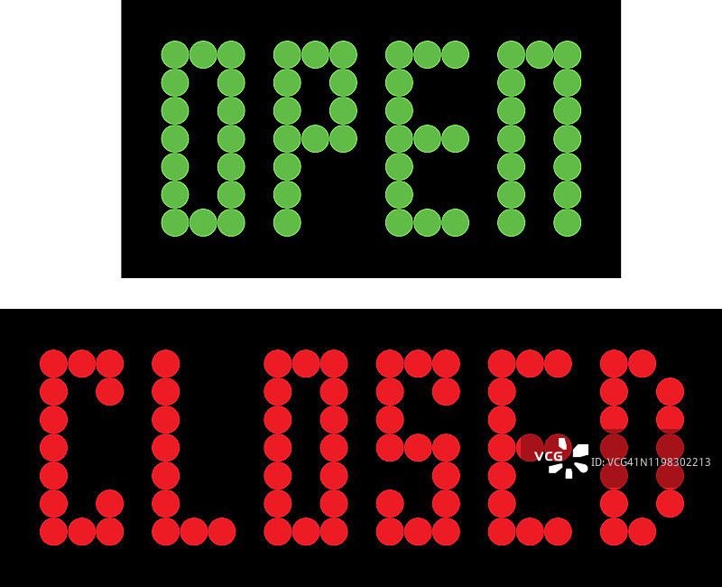 营业与暂停营业标志图片素材