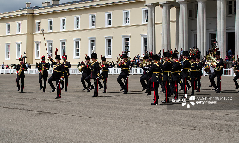 皇家炮兵乐队的鼓手指挥图片素材