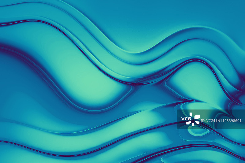 抽象流体绿蓝水波纹背景图片素材