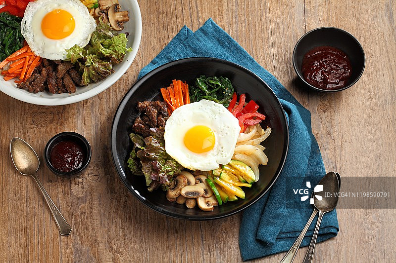 韩式烤肉拌饭图片素材