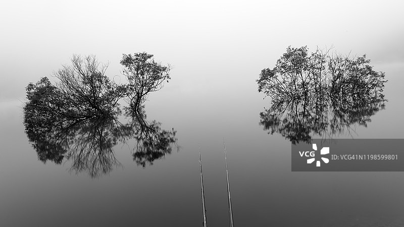 韩国槐山郡 mungwang 湖风光图片素材