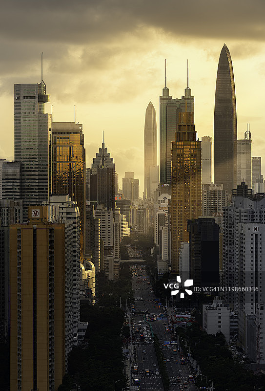 日落下的城市图片素材