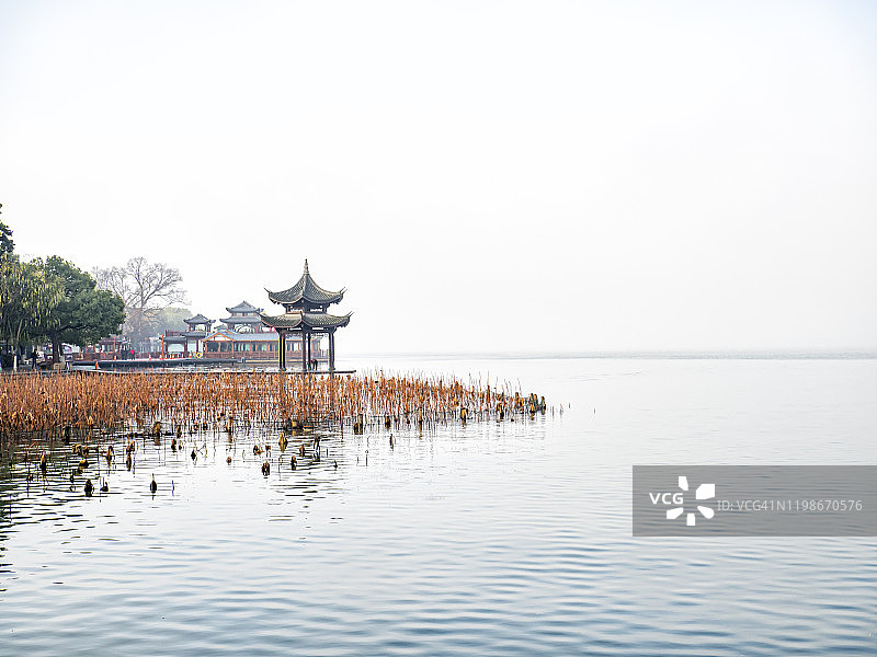 中国杭州西湖集贤亭景色图片素材