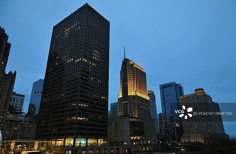 芝加哥城市天际线图片素材