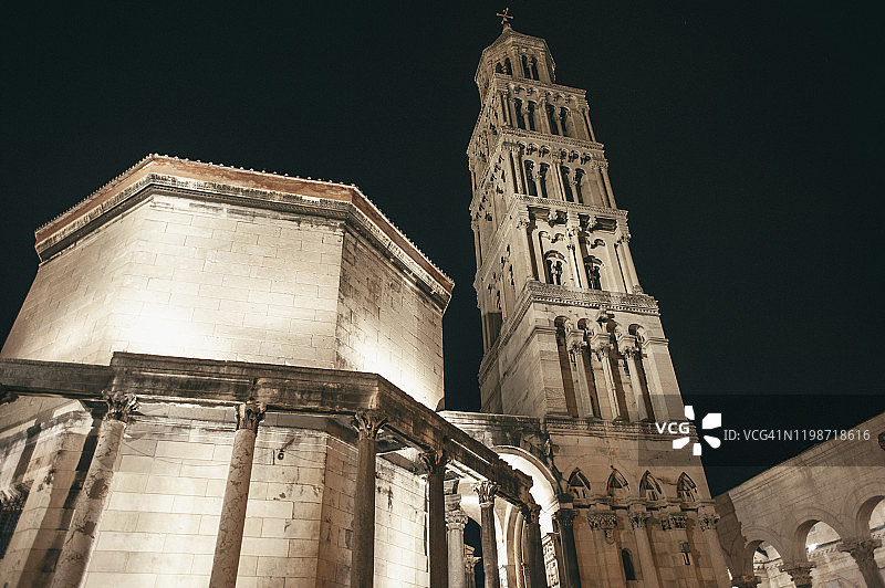 克罗地亚斯普利特古镇景色图片素材