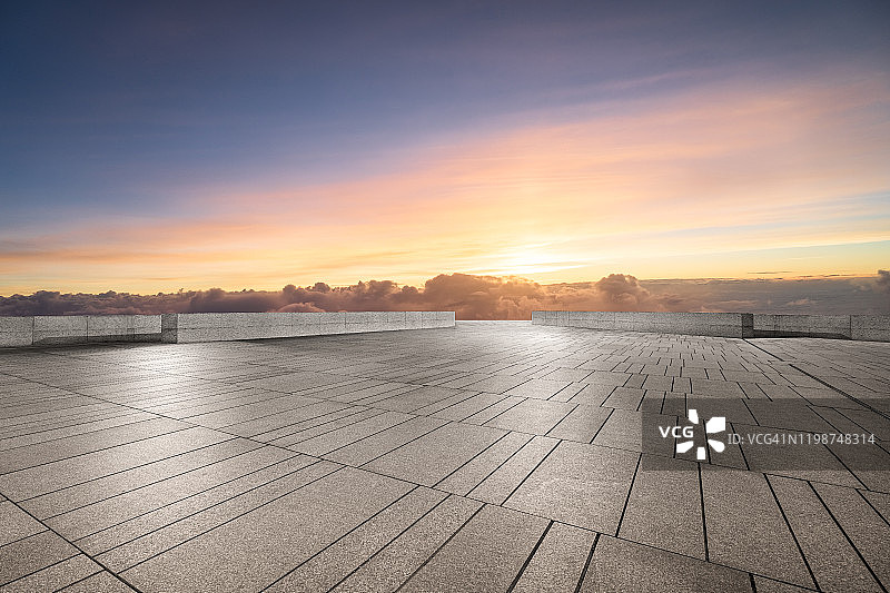 云和石板地面背景图片素材