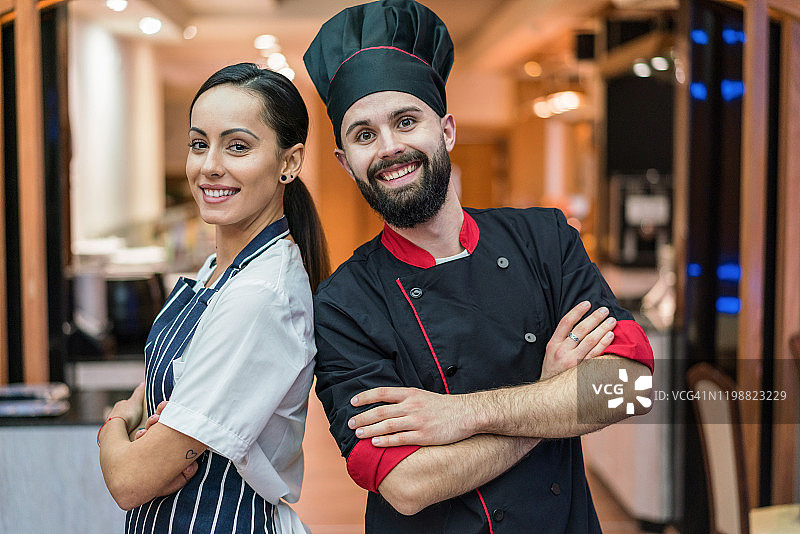 男女厨师团队图片素材