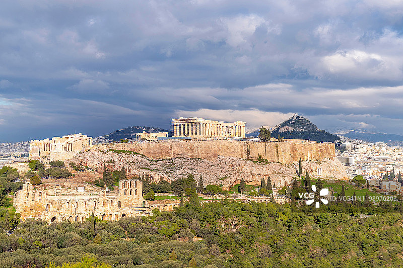 希腊雅典卫城图片素材