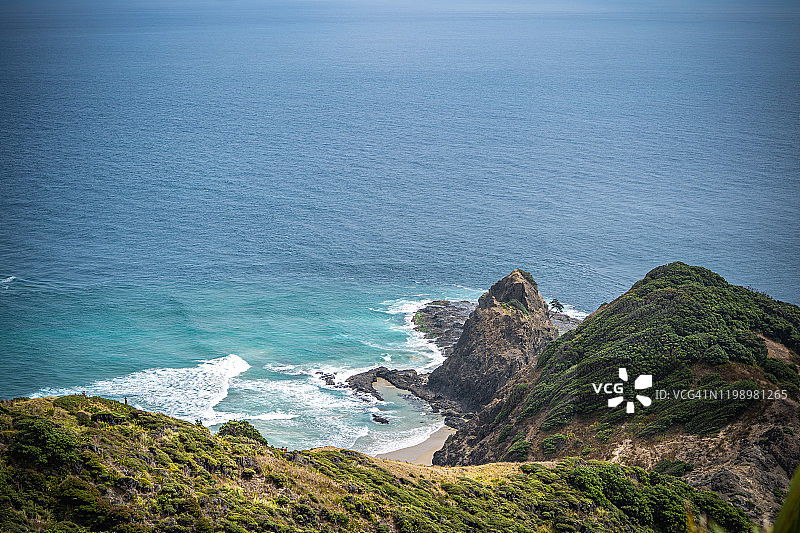 从山上看到的海洋景色图片素材