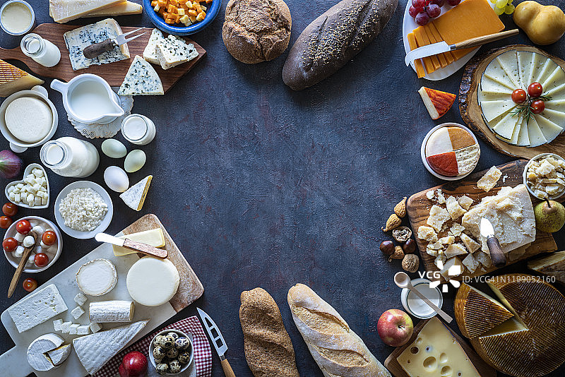 奶酪拼盘：乳制品图片素材