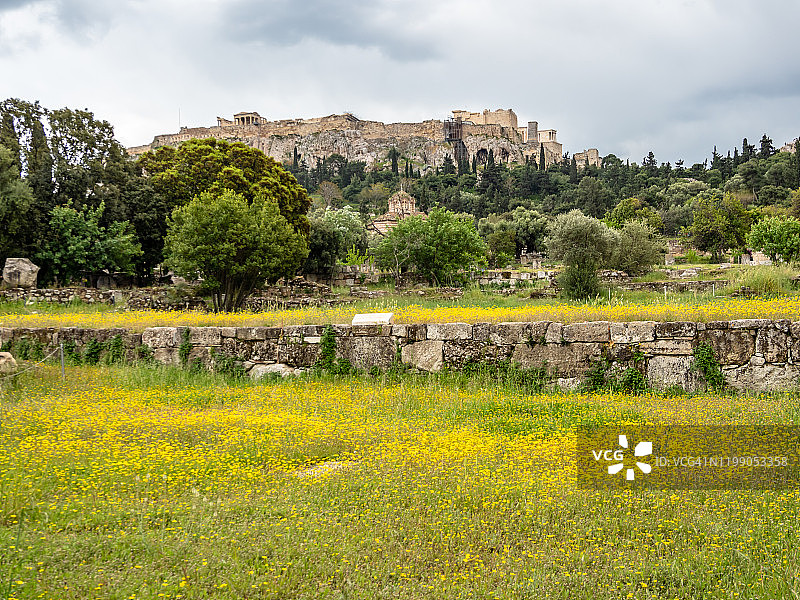 雅典古市集的赫菲斯托斯神庙图片素材