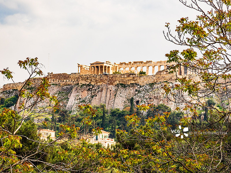 雅典卫城帕特农神庙图片素材