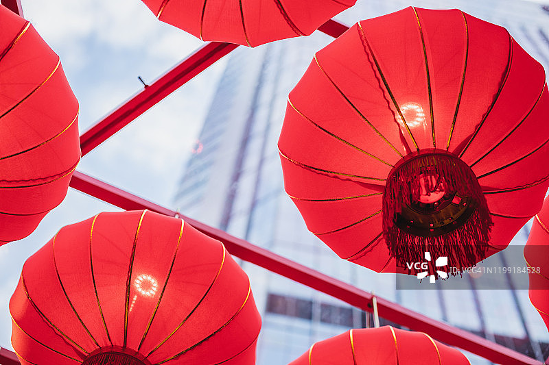 中国新年庆祝-中国红灯笼图片素材