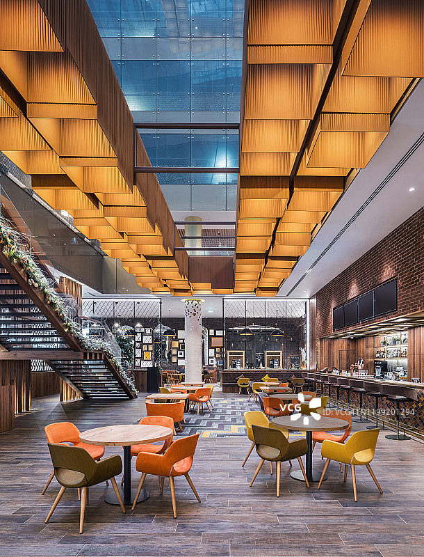 豪华酒店内的酒吧和餐厅图片素材