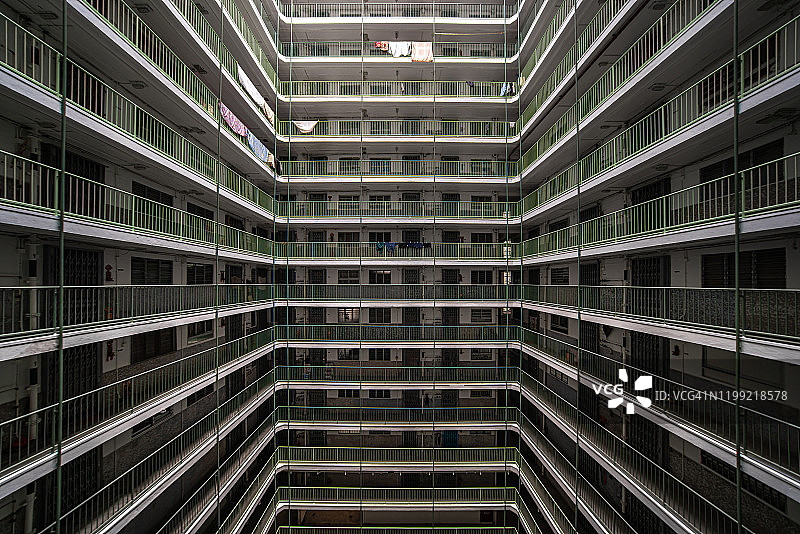 香港爱民邨的公共屋邨图片素材