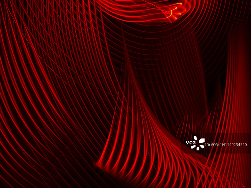 网络概念：红色线条构成网络，黑色背景图片素材