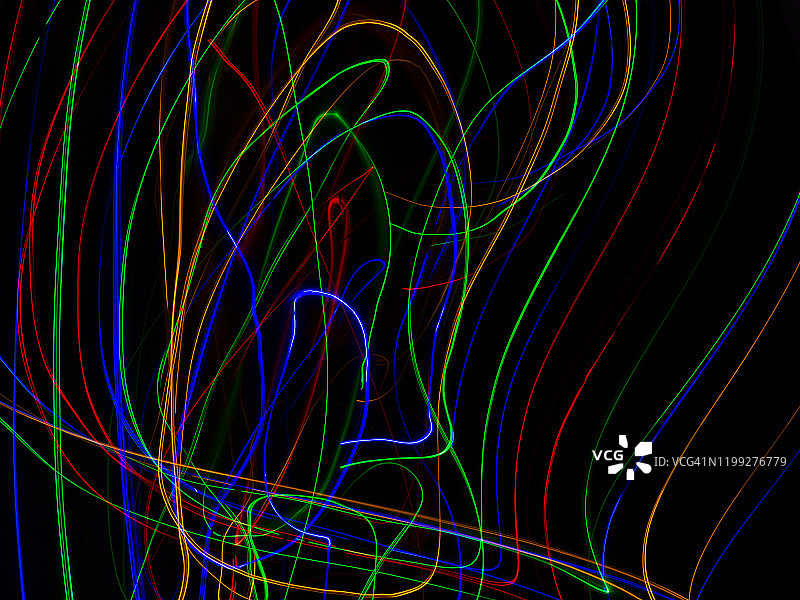 大脑活动，用彩色线条描述的人类记忆图片素材