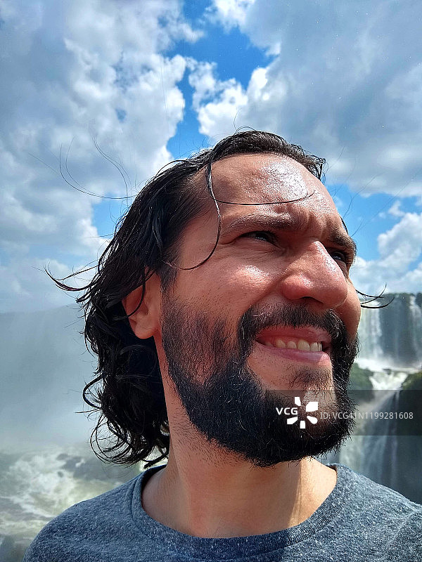 巴西伊瓜苏瀑布的欢乐图片素材