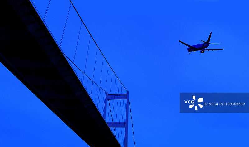 旅行目的地和商用飞机图片素材