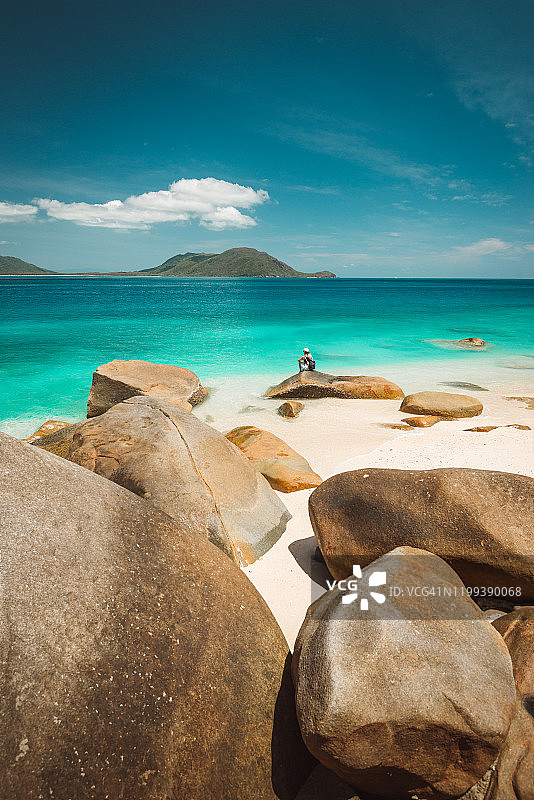 菲茨罗伊岛背包客图片素材