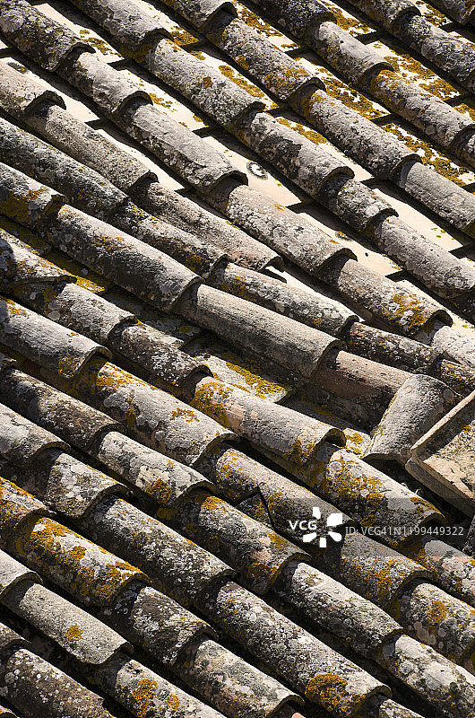 中世纪的屋顶瓦片图片素材