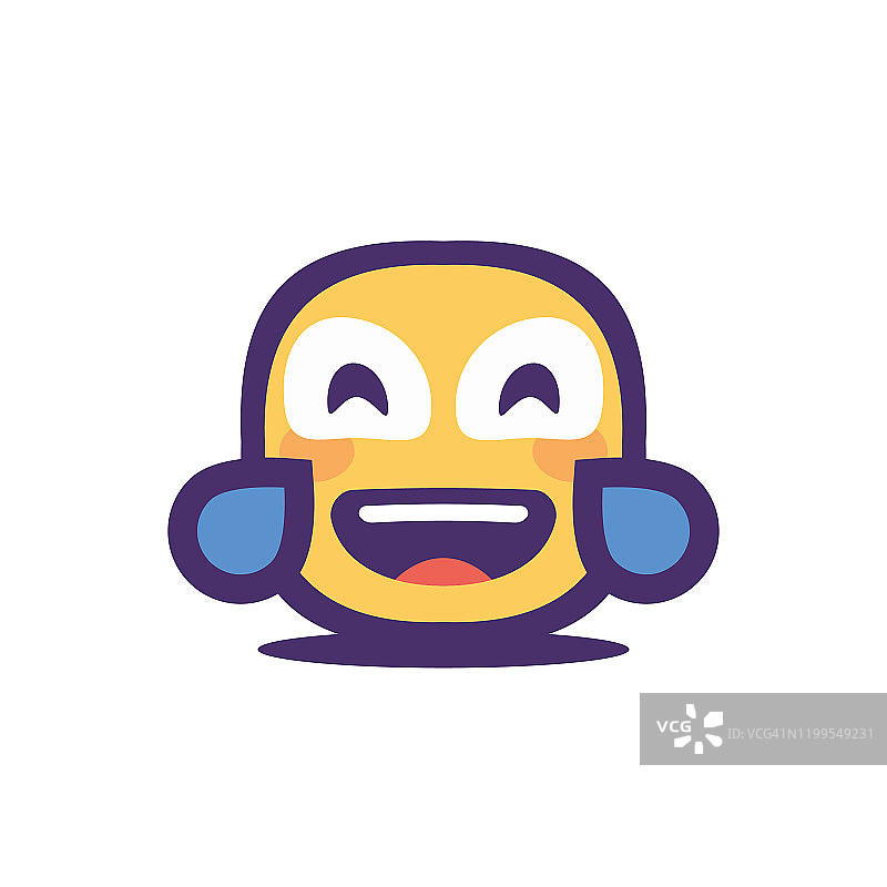 扁平彩色立方体表情符号设计与阴影效果图片素材