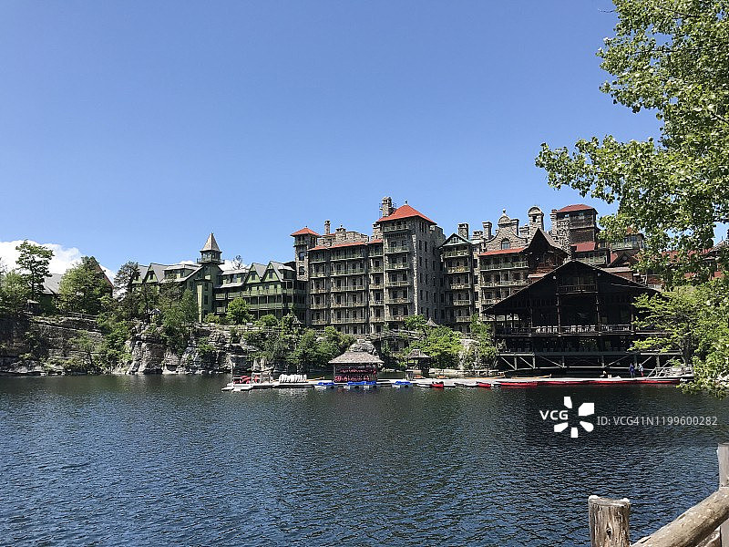 纽约莫洪克湖山庄图片素材
