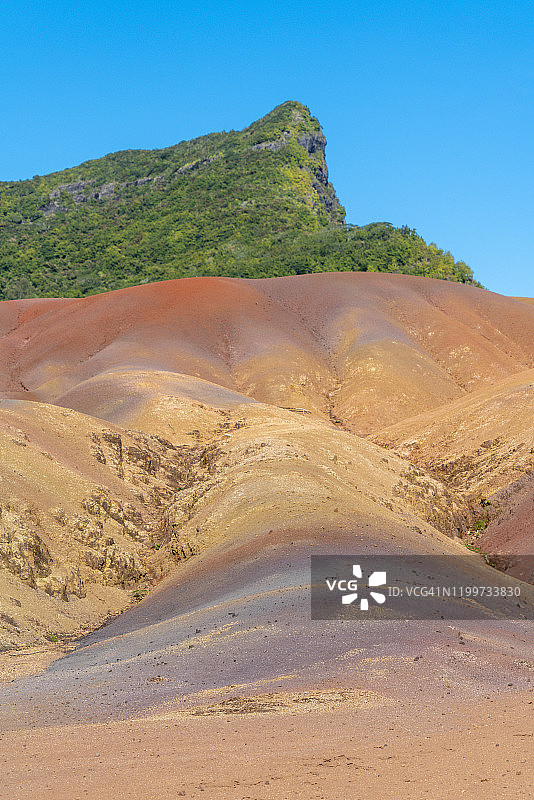毛里求斯七色土的沙丘地质构造图片素材