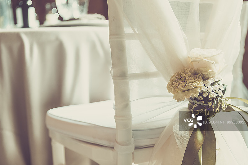 婚礼招待会花艺，伦巴第，意大利图片素材