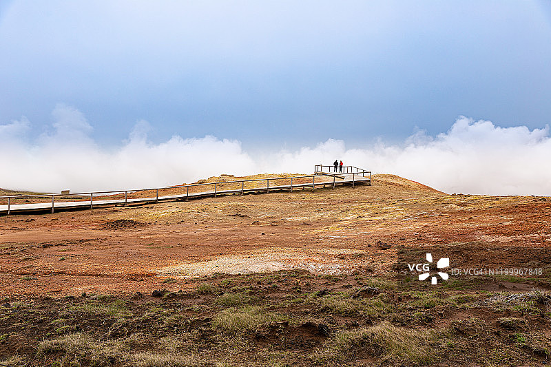 冰岛Gunnhuver和Krysuvik温泉图片素材
