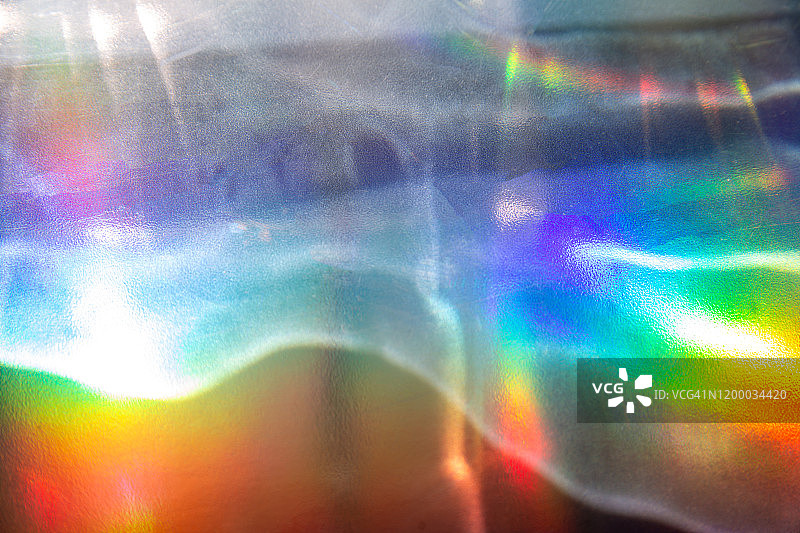 全息纸上反射的波浪图片素材