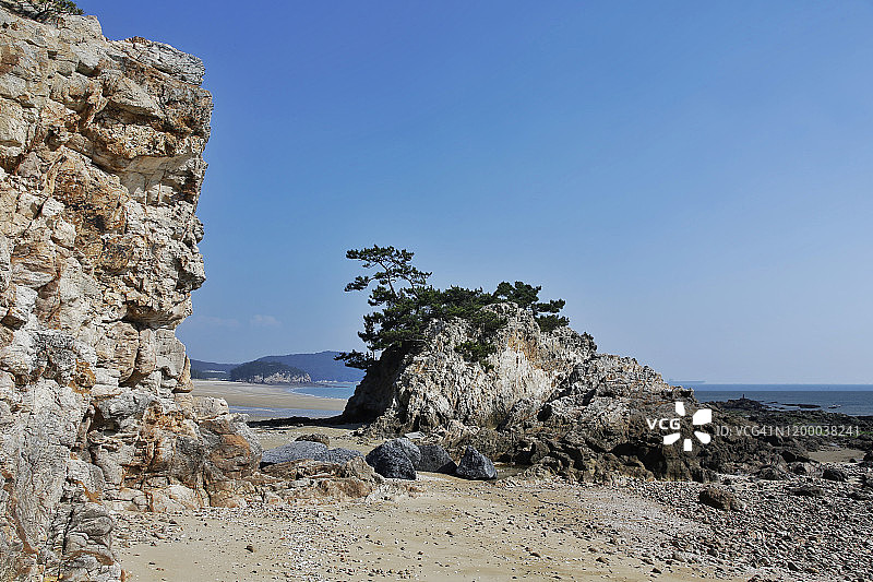 韩国保宁元山岛海景图片素材