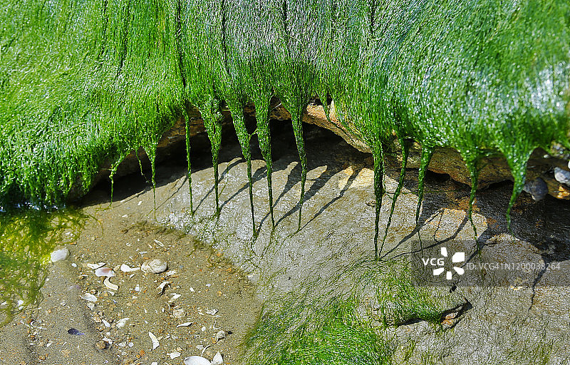 韩国保宁元山岛元山岛海滩风光图片素材