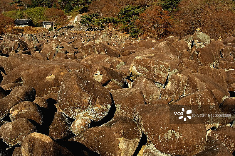 韩国密阳的街区河流图片素材