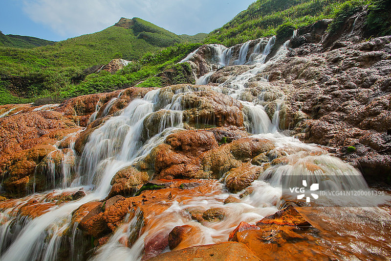 金色瀑布图片素材