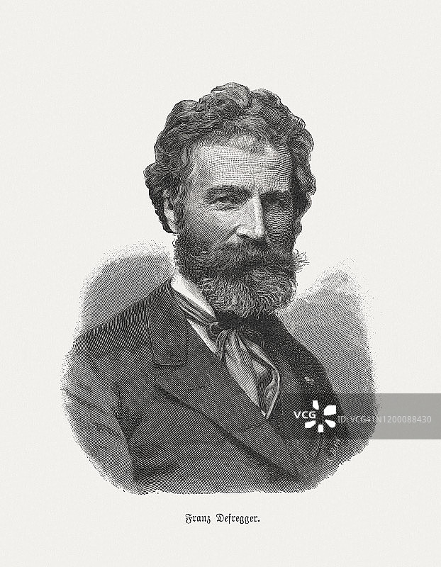 弗朗茨·德弗雷格（奥地利-巴伐利亚画家，1835-1921），1899年发表的木刻版画图片素材