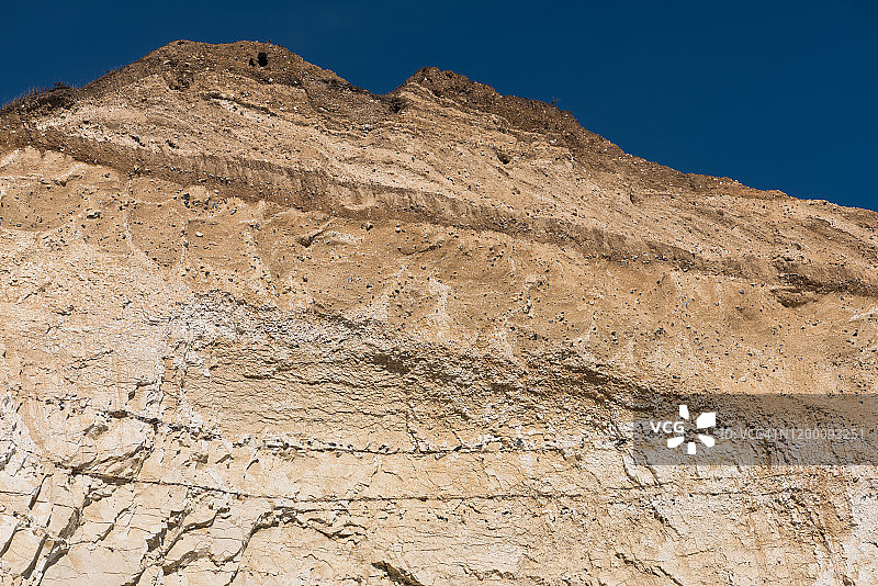 英国东萨塞克斯郡比奇角附近的白垩悬崖高处景象图片素材