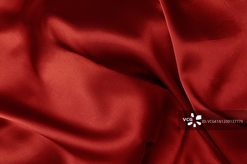 奢华红色丝绸天鹅绒材质抽象背景图片素材