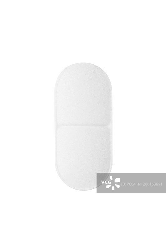白色背景上的白色药丸图片素材
