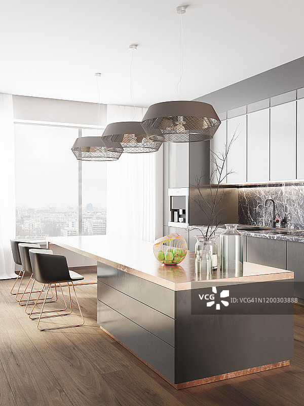 现代豪华厨房图片素材