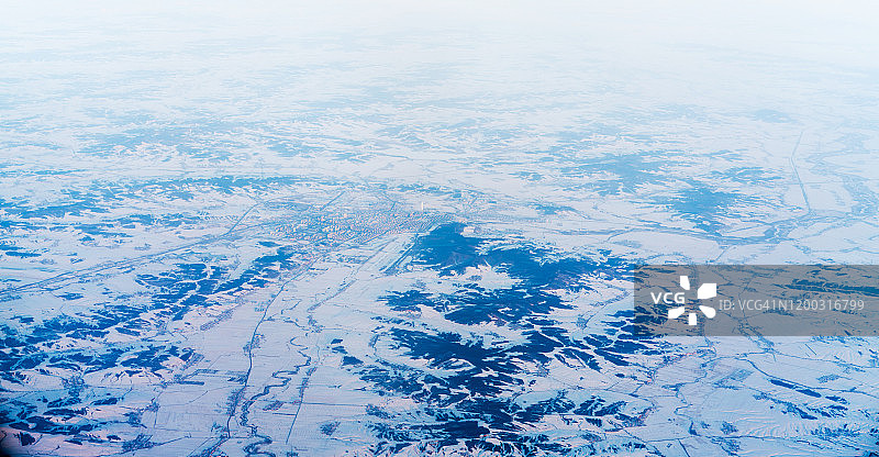 中国东北的户外航拍图片素材