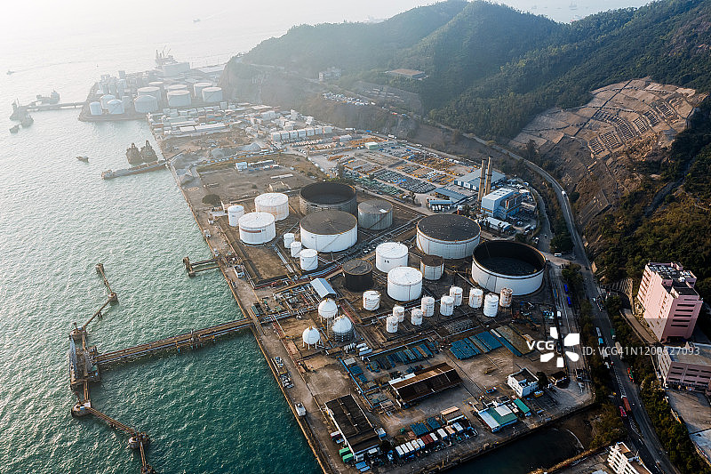 香港青衣港储油罐图片素材