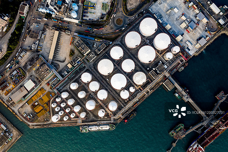 香港青衣港储油罐图片素材