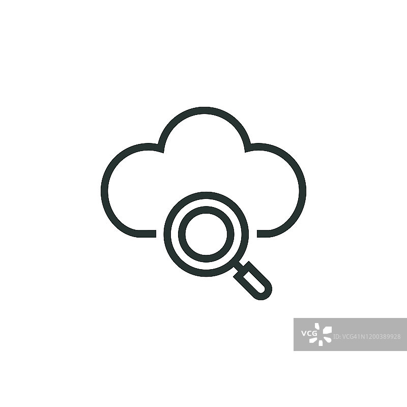 云搜索线性图标图片素材