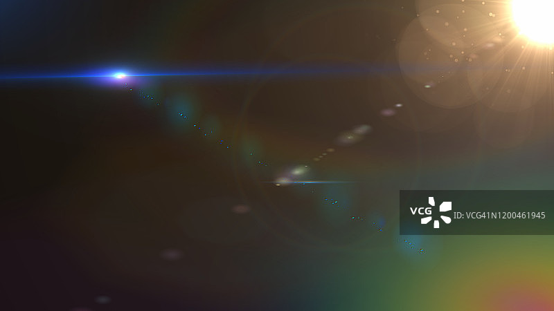 镜头光晕、太空光、阳光抽象黑色背景图片素材
