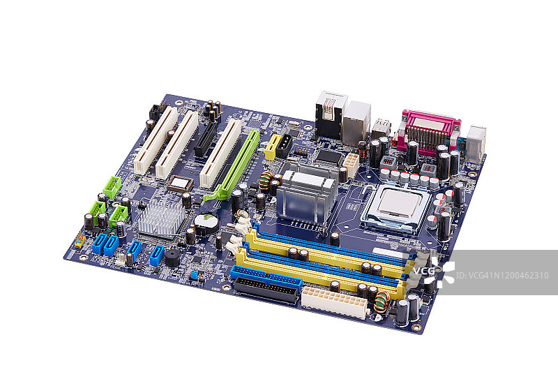 白色背景上的主板图片素材
