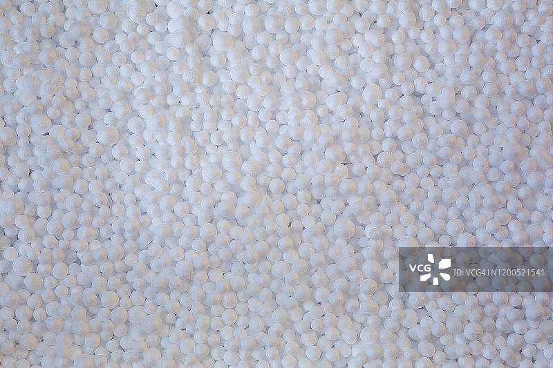 大量聚苯乙烯球图片素材
